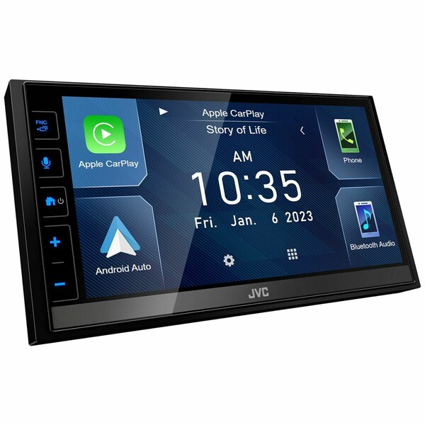 Jvc DoubleDIN Apple CarPlay Android Auto Digital Media Player, 6.8in